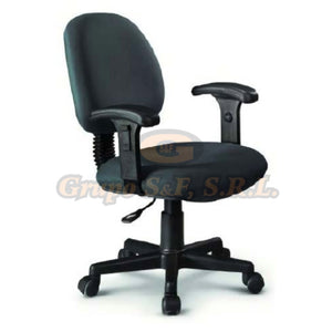 Silla Secretarial Reyna Negra Con Brazos Muebles De Oficina