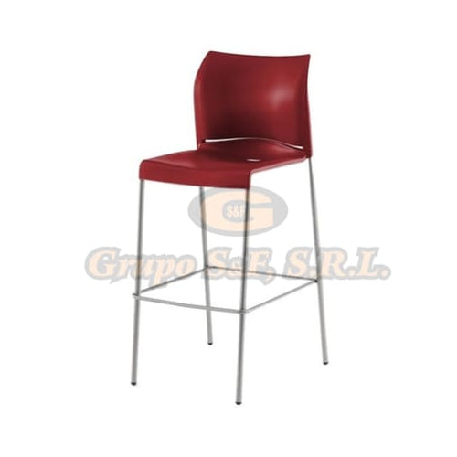Taburete Fijo Plastico Abbo Muebles Para Bares & Cafeterias