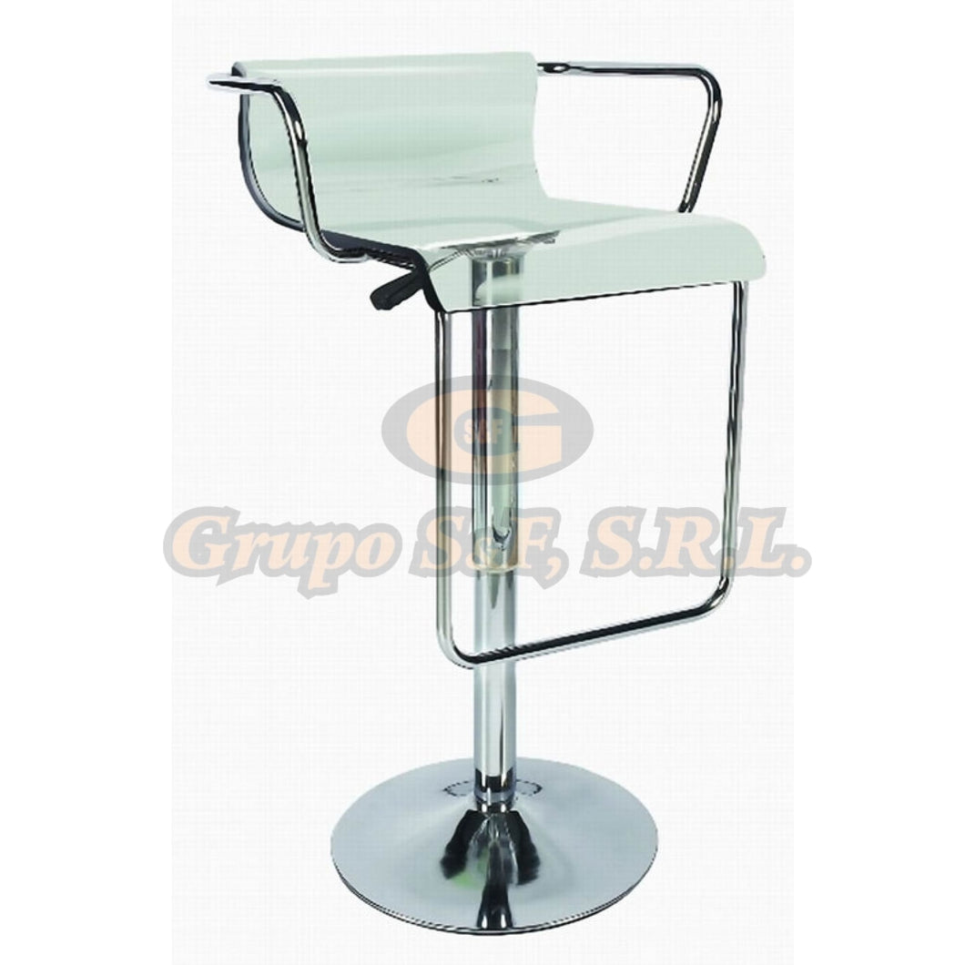 Taburete Hidr. Bs-078 Acril. Transp Muebles Para Bares & Cafeterias