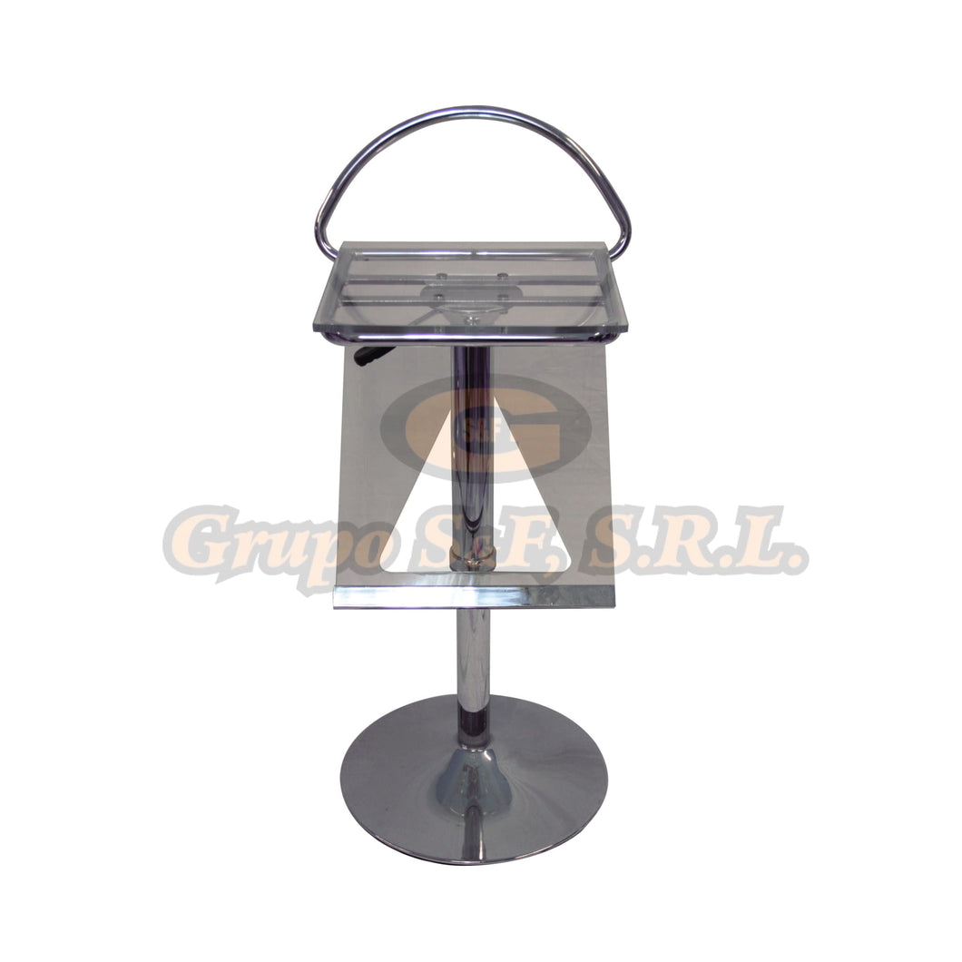 Taburete Hidr. Bs-351 Acril. Transp Muebles Para Bares & Cafeterias