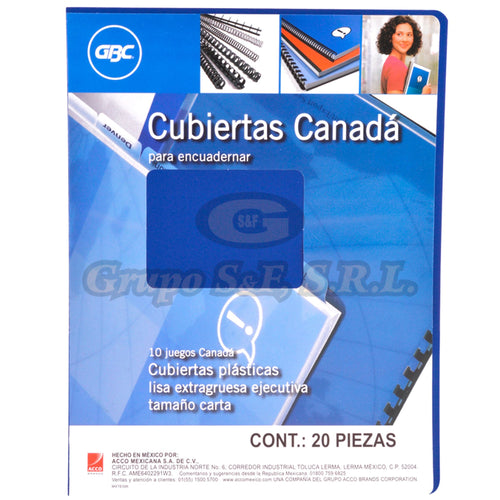 Cubierta P/enc. Plast. Az. Osc. Gbc Material & Equipo De Oficina