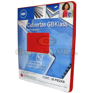 Cubierta P/enc. Plast. Rojo Pr Gbc Material & Equipo De Oficina