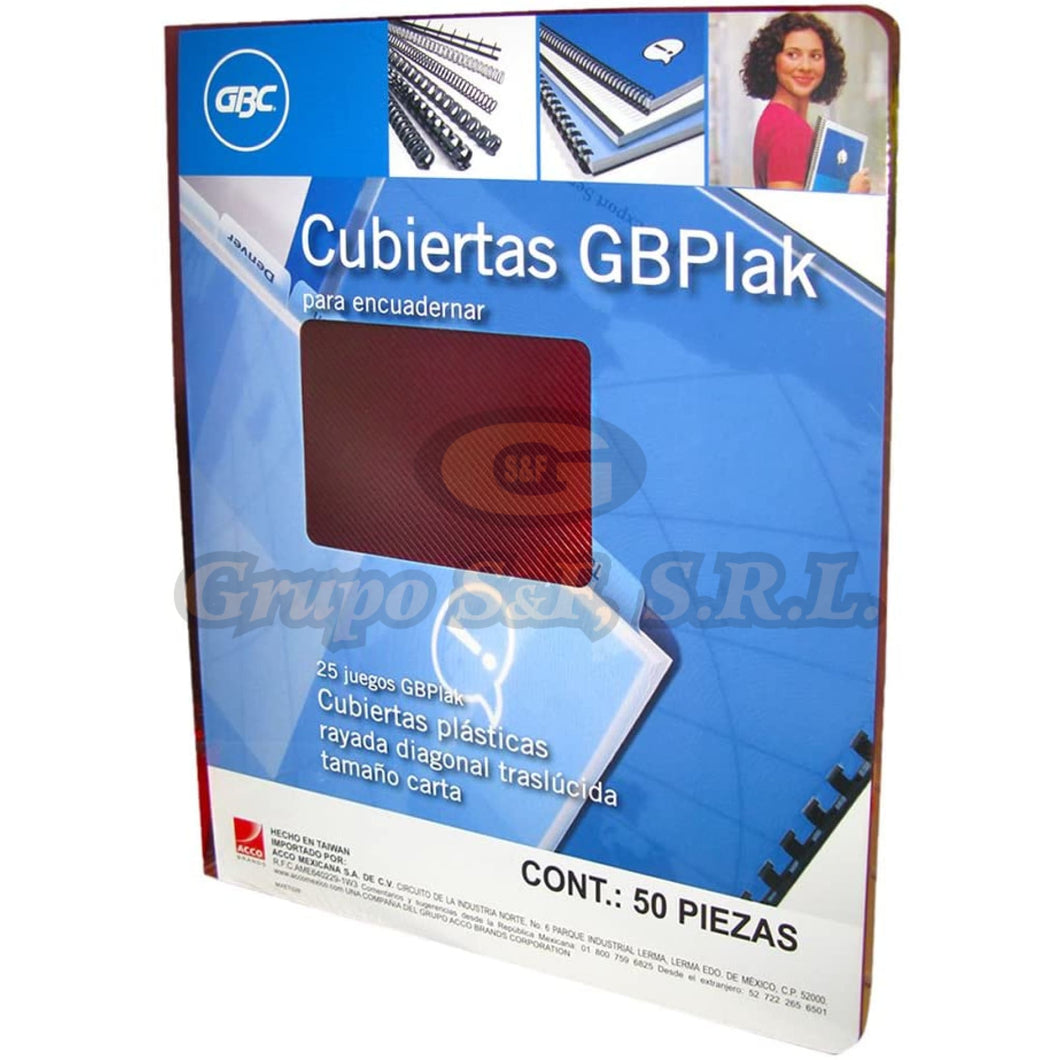 Cubierta P/enc. Plast. Rojo Pr Gbc Material & Equipo De Oficina