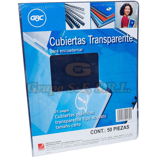 Cubierta P/enc. Plast. Trans Pr Gbc Material & Equipo De Oficina
