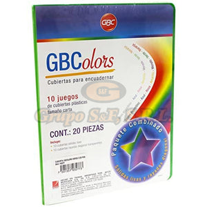 Cubierta P/enc. Plast. Verde Gbc Material & Equipo De Oficina