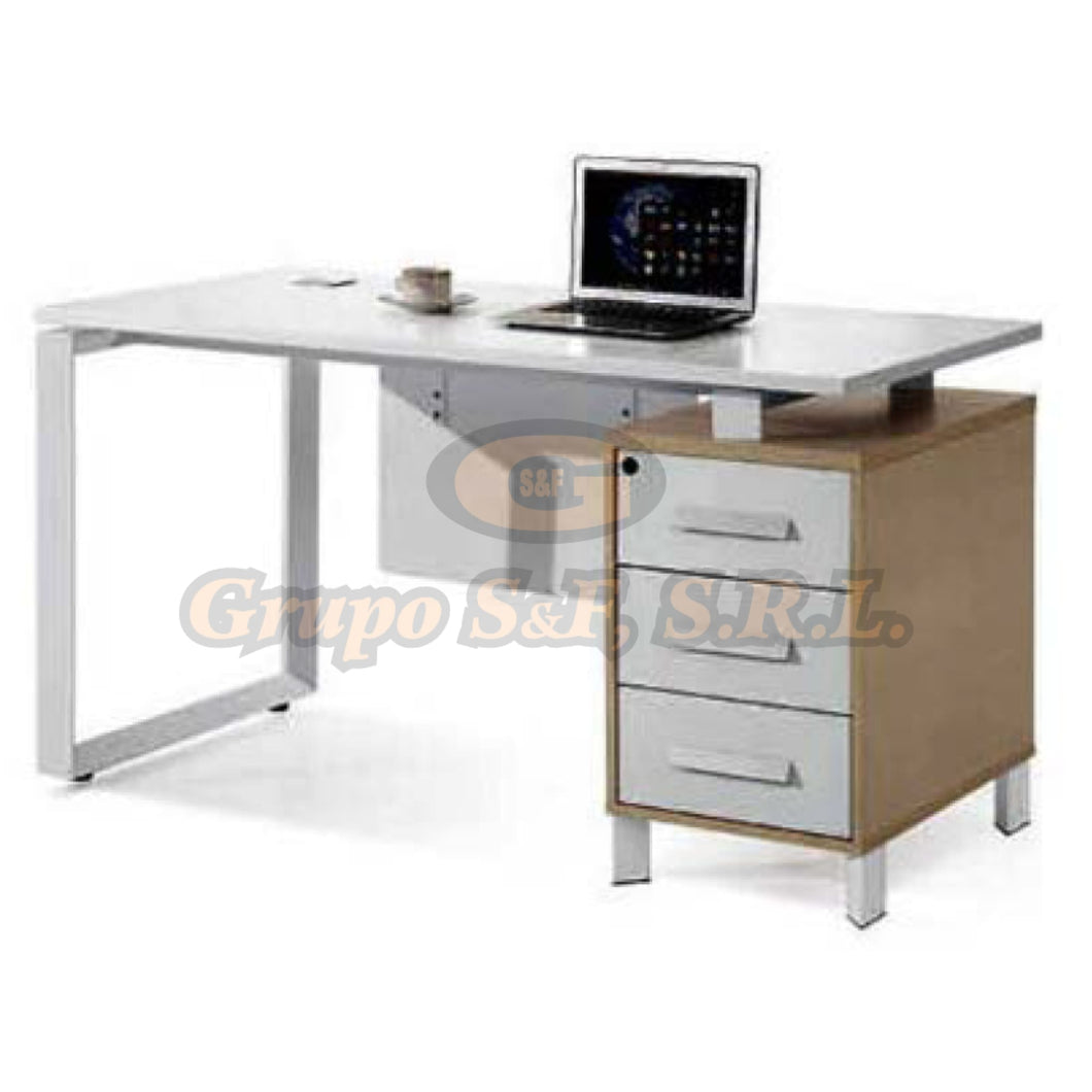 Mesa de oficina escritorio de ordenador profesional calidad TOP Spacio Home  Office H20 color blanco 160 x 80 x 74