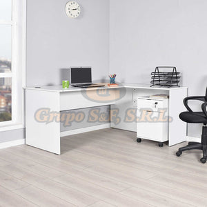 Escritorio En L 63X58X30 Color Blanco (Rms-320-Dd-1) Muebles De Oficina