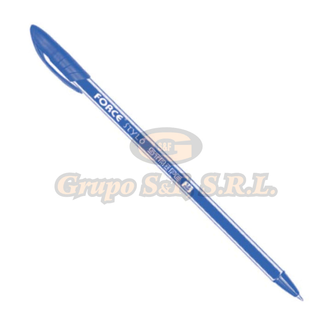Lapicero Stylo Stripes Azul 12/paquete (Fc-Lt999B-Bl) Escolares