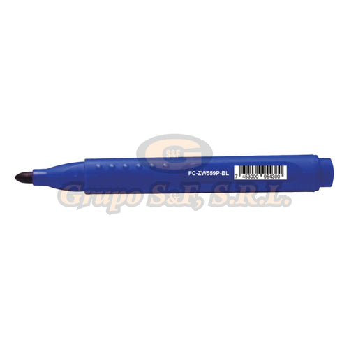 Marcador Permanente Punta Biselada Azul 12/paquete (Fc-Zw559Pbl) Material & Equipo De Oficina