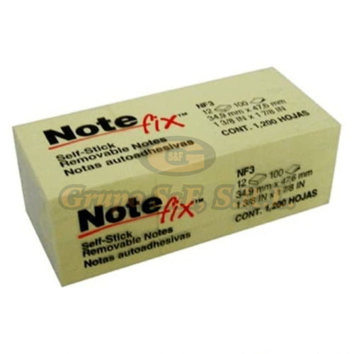 Post-It 1X2 Ama. 3M Note Fix Nf3 Material & Equipo De Oficina