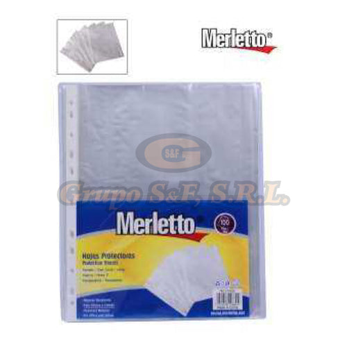 Protector Hojas 8.5X11 C3 Merletto Material & Equipo De Oficina