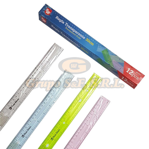 Regla 12 30Cm Plast. Pointer 071C Escolares