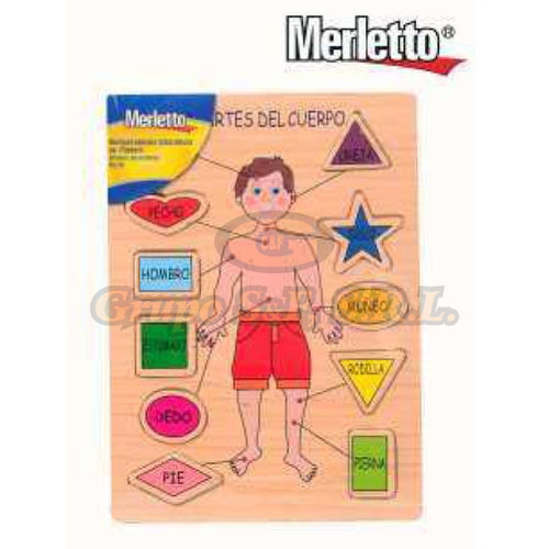 Rompecabeza Mad. Partes D/cuerpo Me Escolares