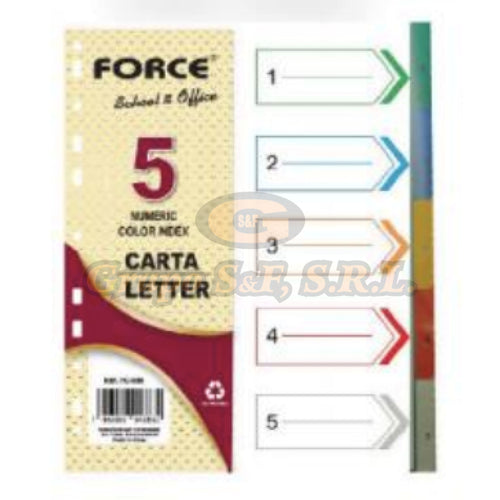 Separadores Para Carpetas Numérico 5/paquete (Fc-005) Material & Equipo De Oficina