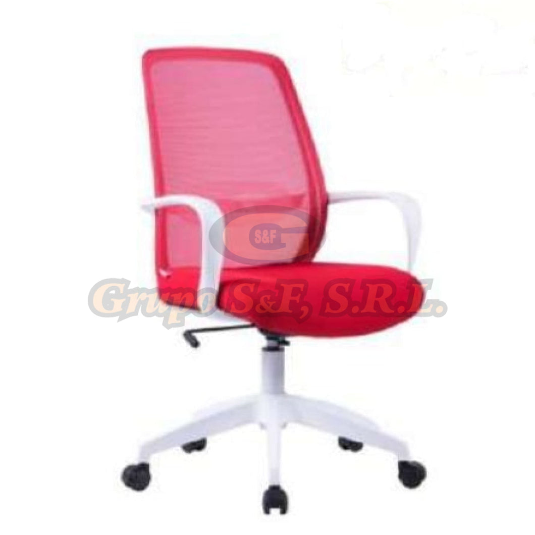 Sillon Ejec. 24344 Bco&roj 225Lbs. Muebles De Oficina