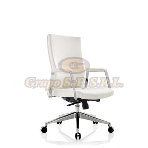 Sillon Semi-Ejec. 404L Blanca Muebles De Oficina