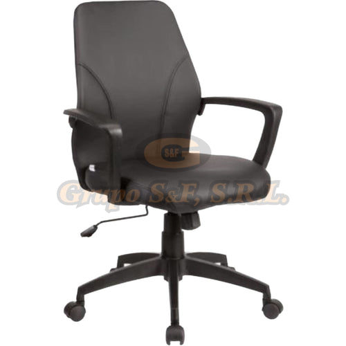 Sillon Semi-Ejecutivo Negro (24277) Muebles De Oficina