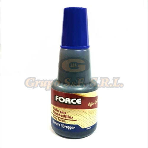 Tinta Gotero Force Azul Para Sello (Fc-024) Material & Equipo De Oficina